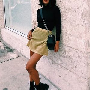 NEW gold verge girl mini skirt